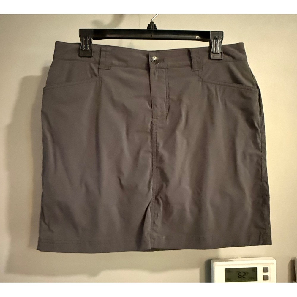 Eddie Bauer Travex Skort Women 6 Gray Active Hiking Outdoor Pockets Mini Skirt